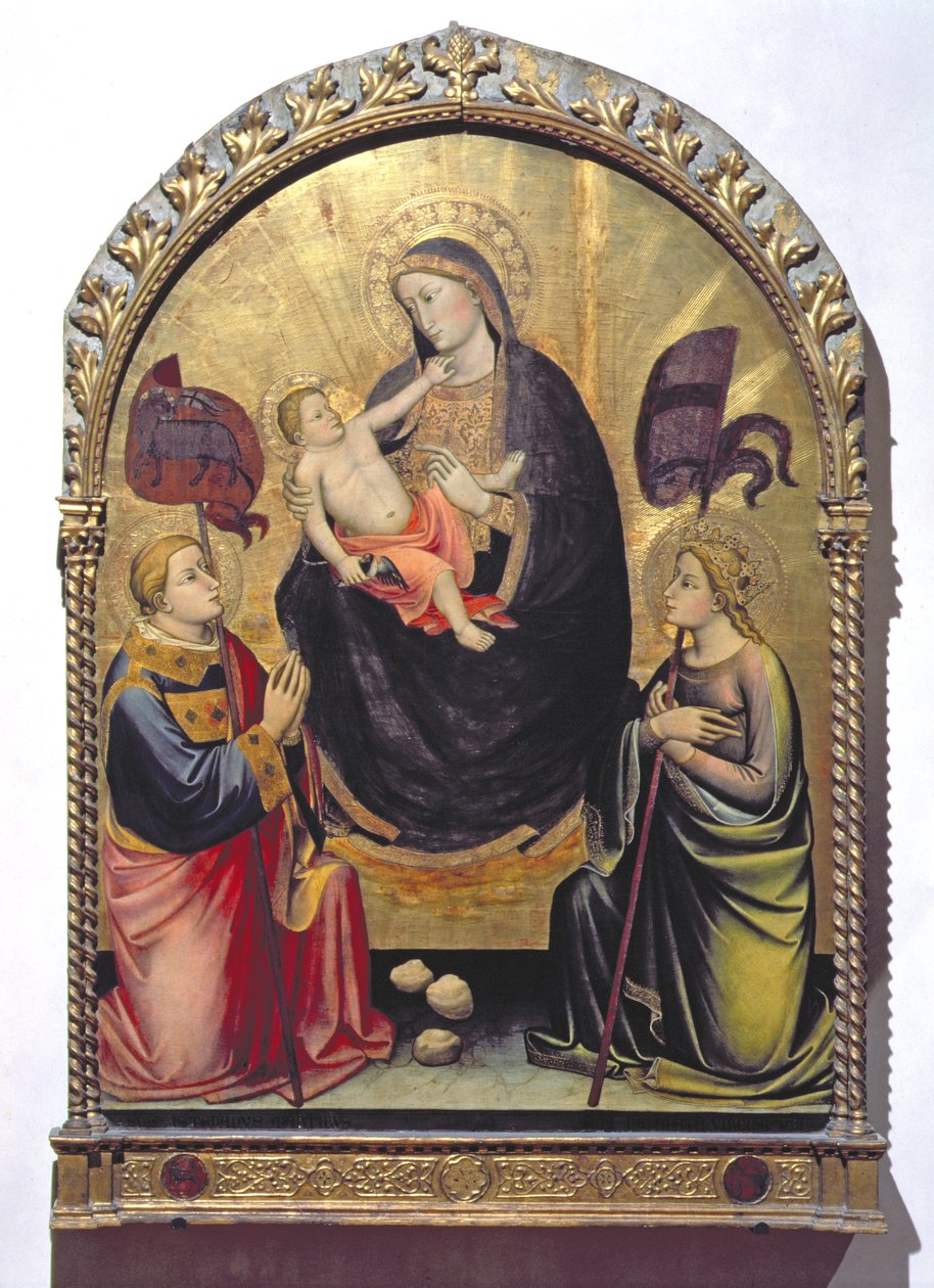 Madone et Enfant avec Saint Étienne et Sainte Ursule - Mariotto di Nardo