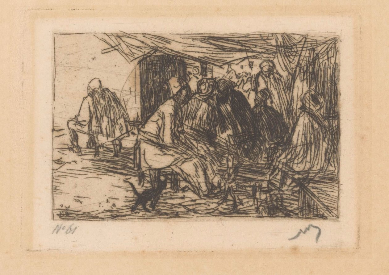 Café à Constantinople - Marius Bauer (signed by artist)