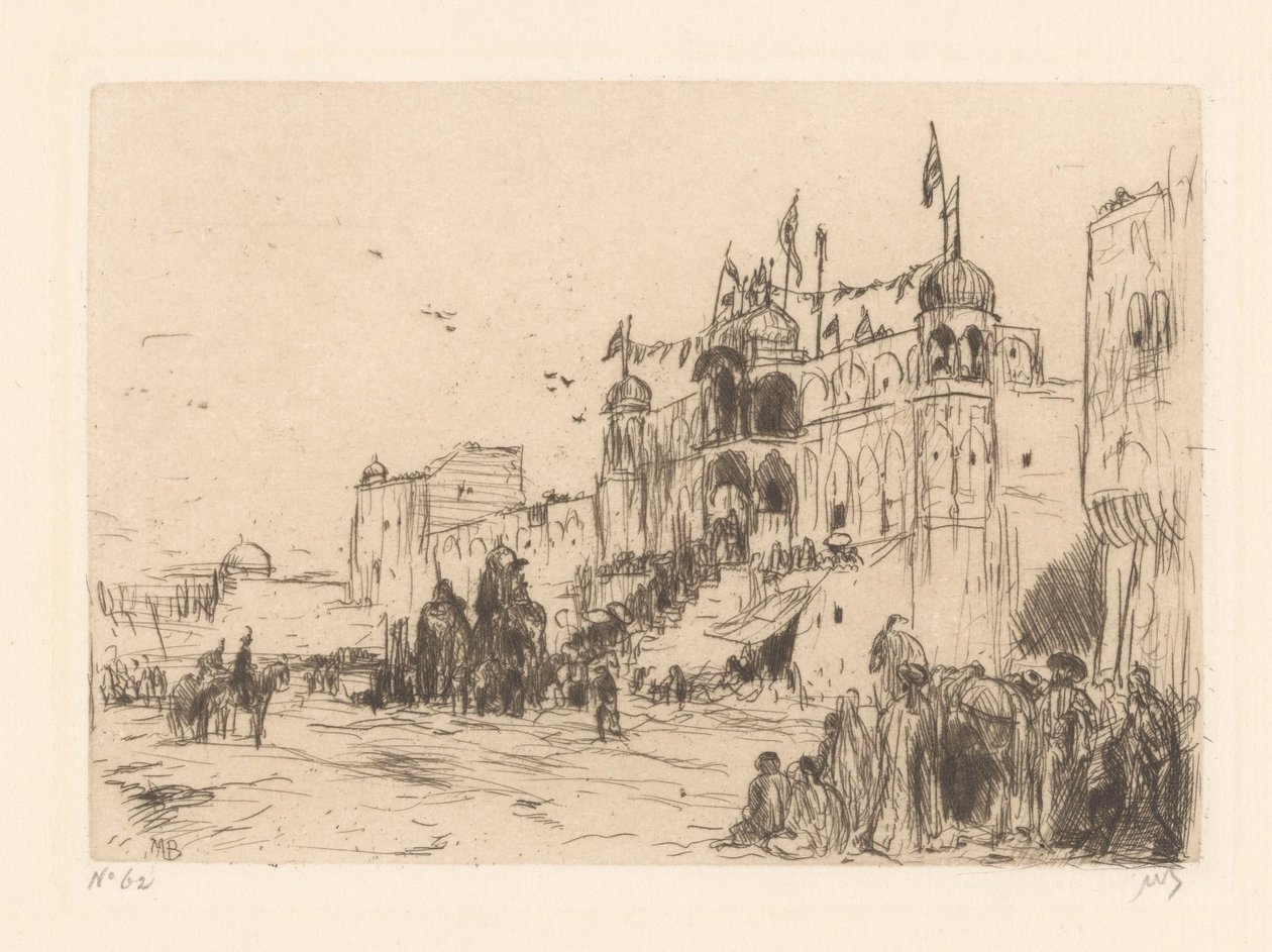 Rue à Jeypore - Marius Bauer (signed by artist)