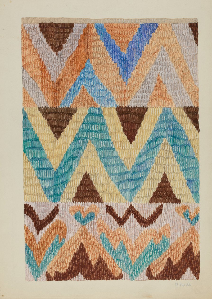 Couvre-lit Colcha, vers 1937 - Marjery Parish