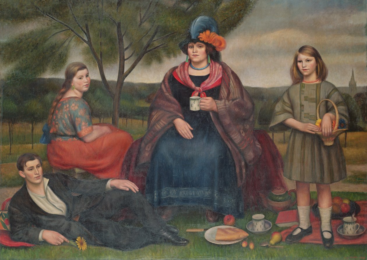 Famille Coster sur Hampstead Heath, 1924 - Mark Gertler
