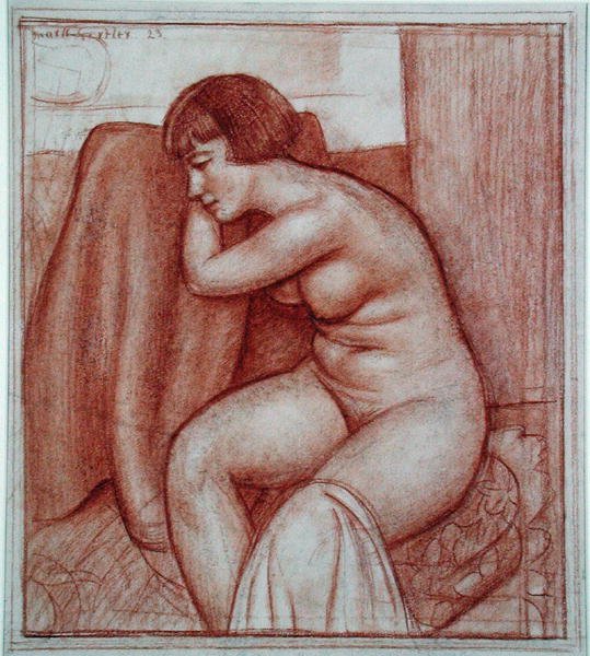 Figure nue assise - Mark Gertler