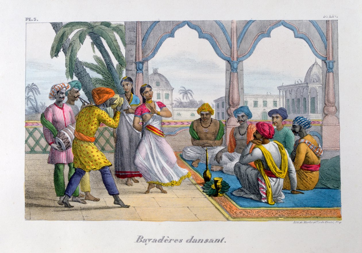 Bayadères dansant, 1828 - Marlet et Cie