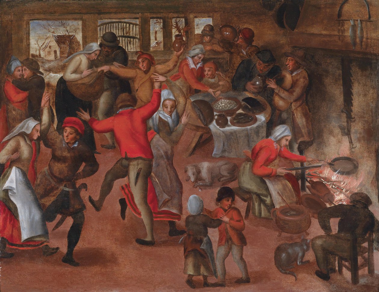 Danse paysanne dans une taverne - Marten van Cleve