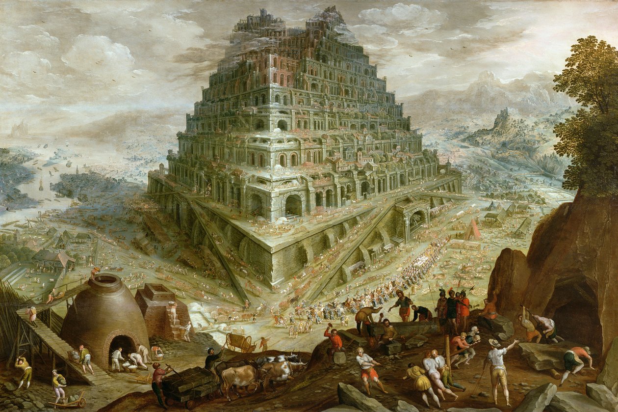 La construction de la tour de Babel - Marten Valckenborch  the van Elder