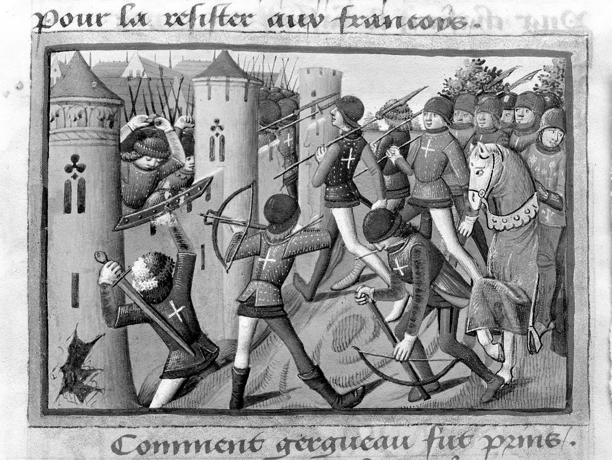 Ms Fr 5054 f.58v le siège de Jargeau, octobre 1428, 