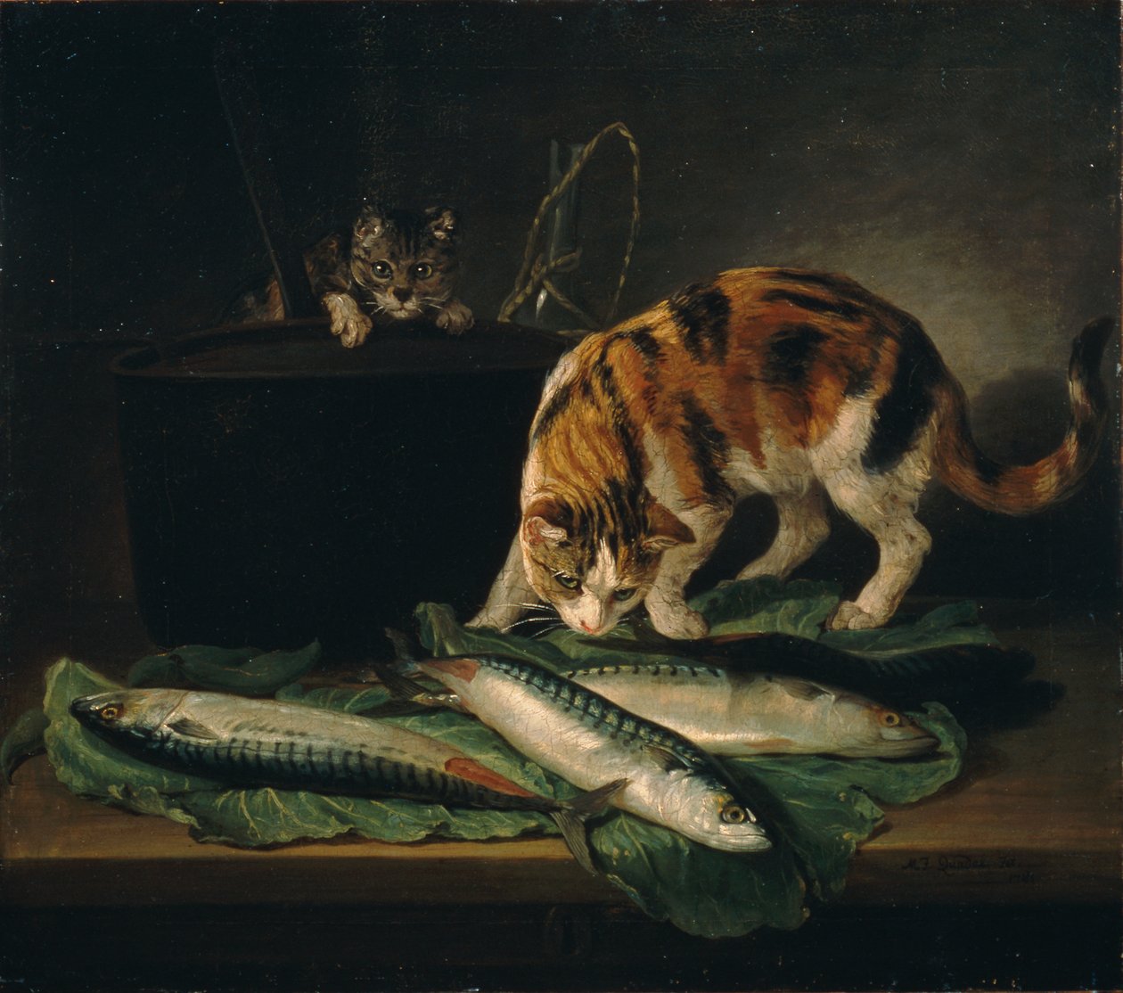 Chats et poissons - Martin Ferdinand Quadal