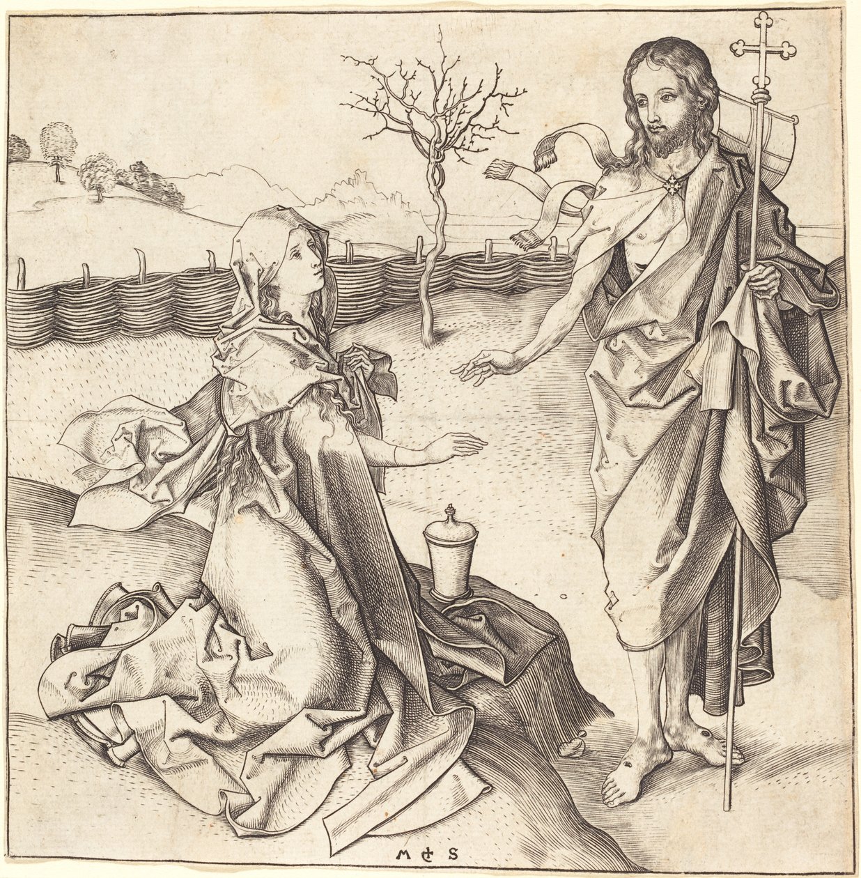Le Christ apparaissant à Marie Madeleine - Martin Schongauer