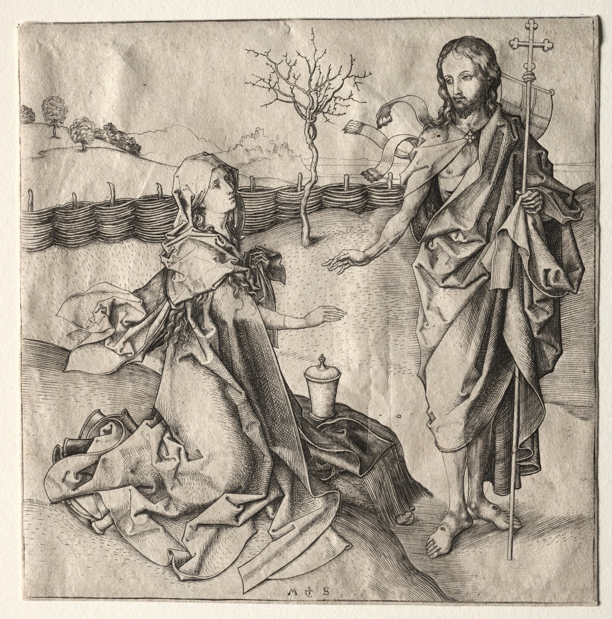 Christ apparaissant à la Madeleine - Martin Schongauer