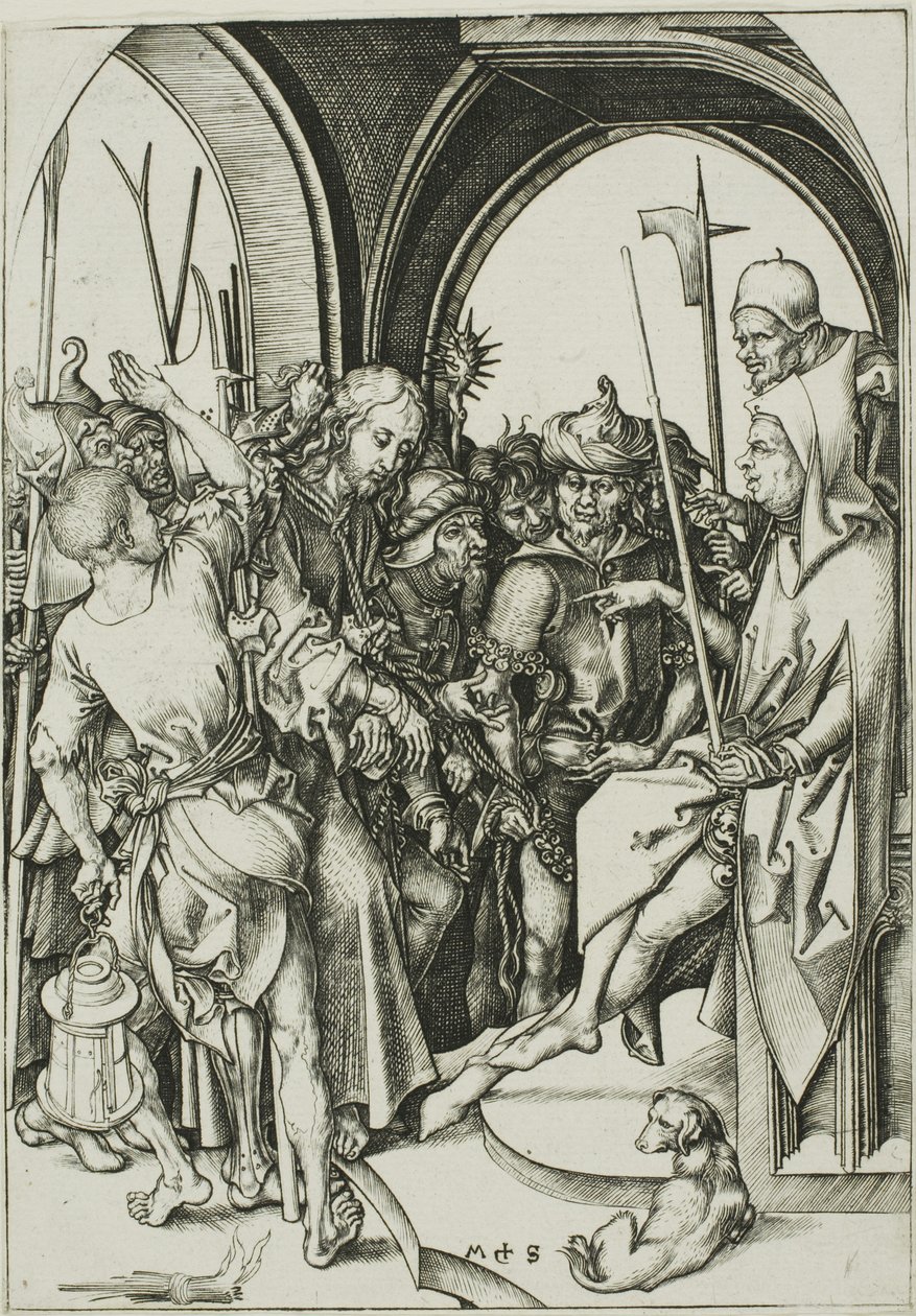 Christ devant Anne - Martin Schongauer