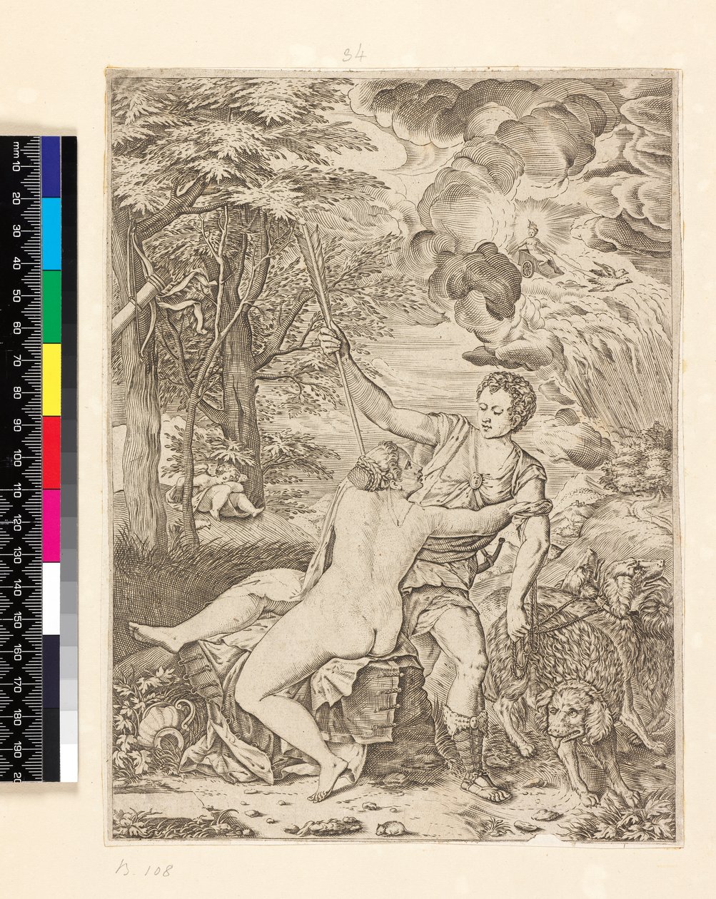 Vénus et Adonis, c.1560-c.1580 - Martino Rota