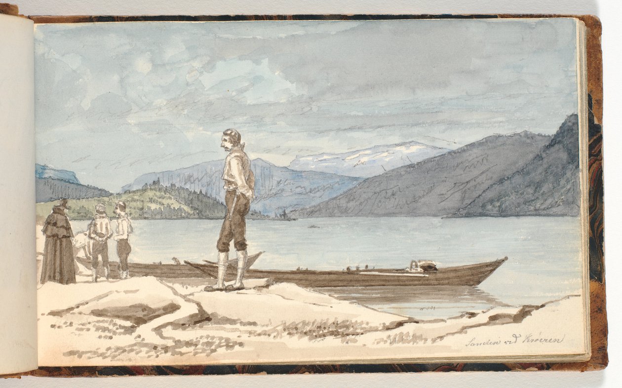 Un lieu de passage. Figures près des bateaux - Martinus Rørbye