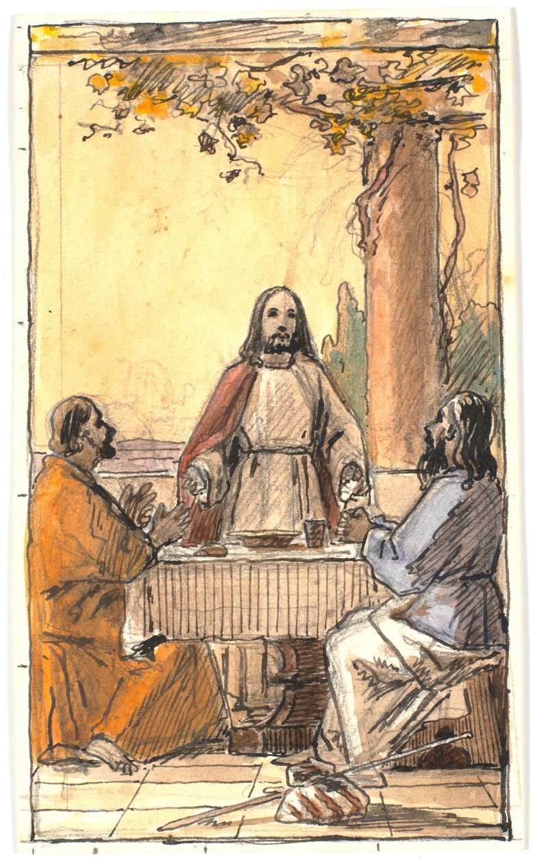 Le Christ et les deux disciples à Emmaüs - Martinus Rørbye