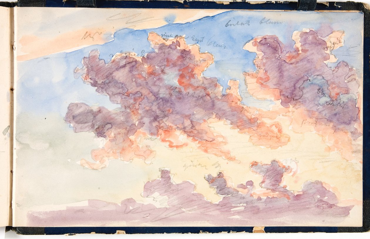 Étude de ciel. Un ciel de coucher de soleil - Martinus Rørbye
