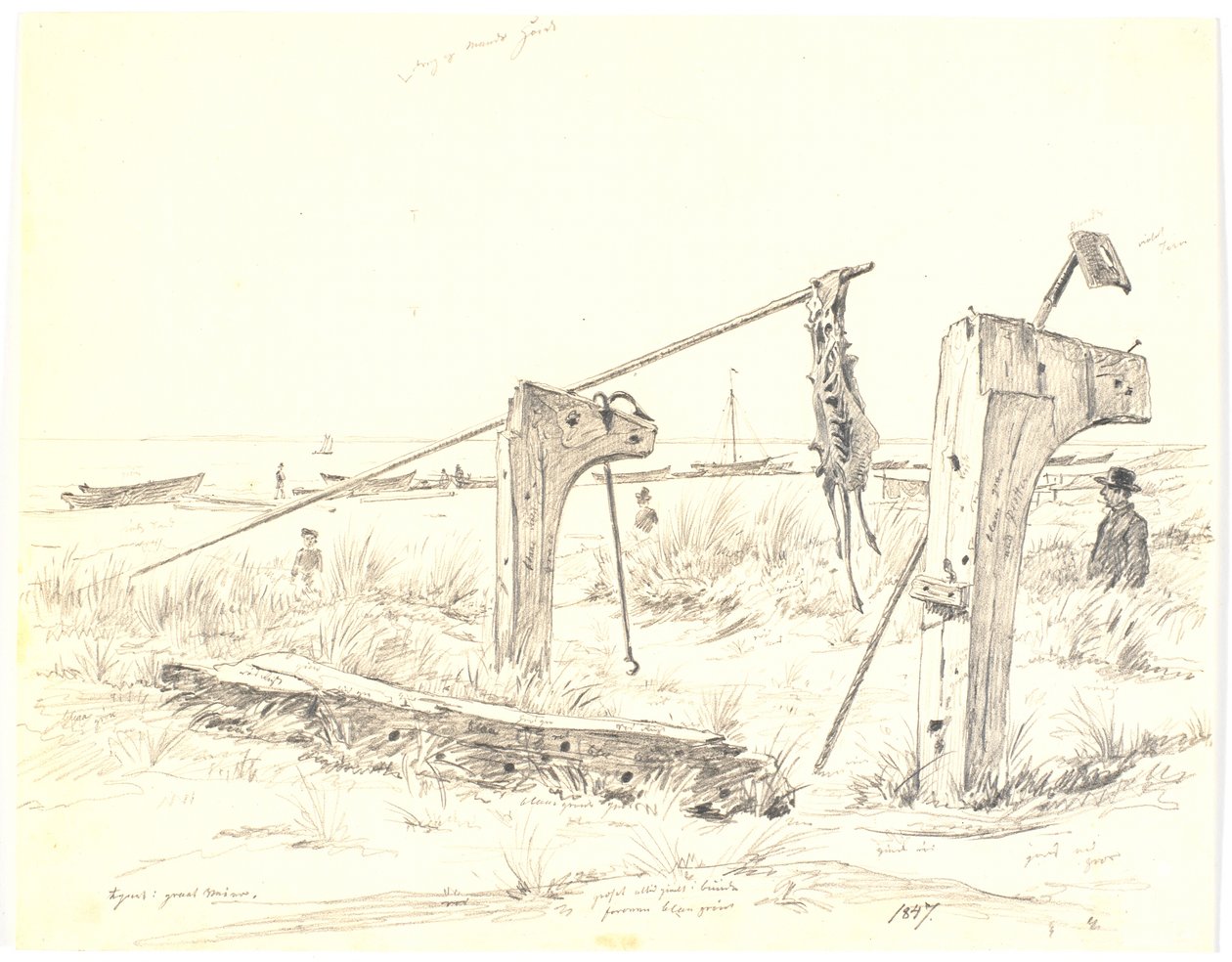 Partie de plage avec place pour bateaux, Skagen - Martinus Rørbye