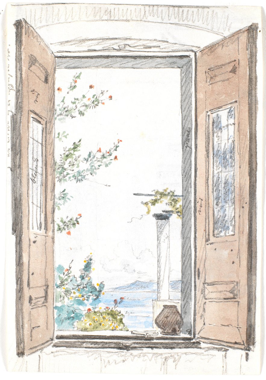 Vue à travers une fenêtre à Procida - Martinus Rørbye