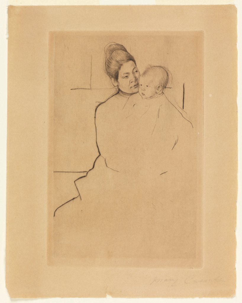 Gardner Cassatt tenu par sa mère - Mary Cassatt