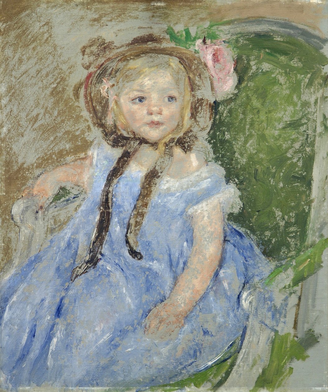 Sara avec un bonnet sombre - Mary Cassatt