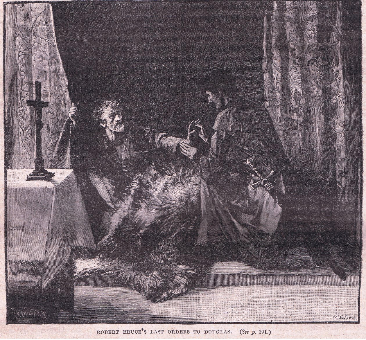 Les dernières ordres de Robert Bruce à Douglas - Mary L. Gow
