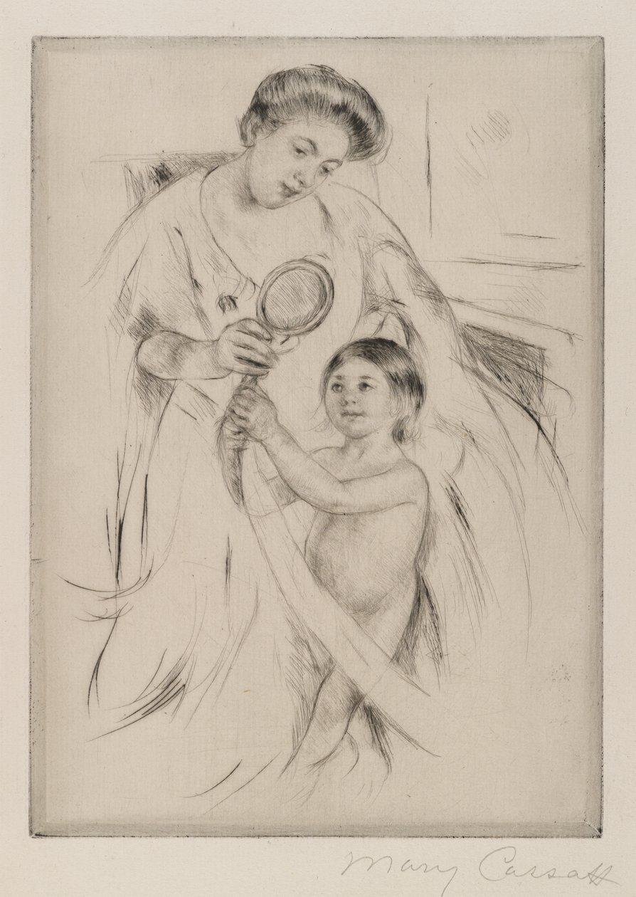 La Glace à Main, c.1905 - Mary Cassatt