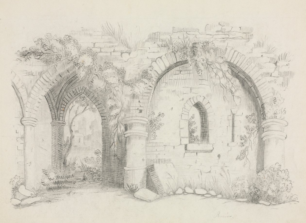Ruines, vers 1840 - Mary Altha Nims