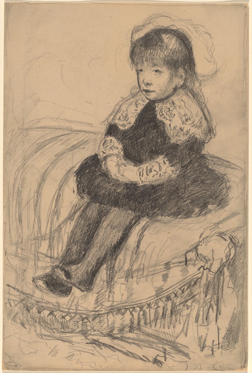 Enfant assis sur un canapé - Mary Cassatt