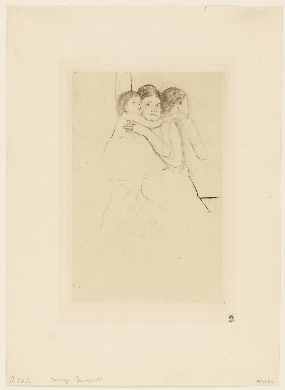 Mère Berthe tenant son enfant - Mary Cassatt