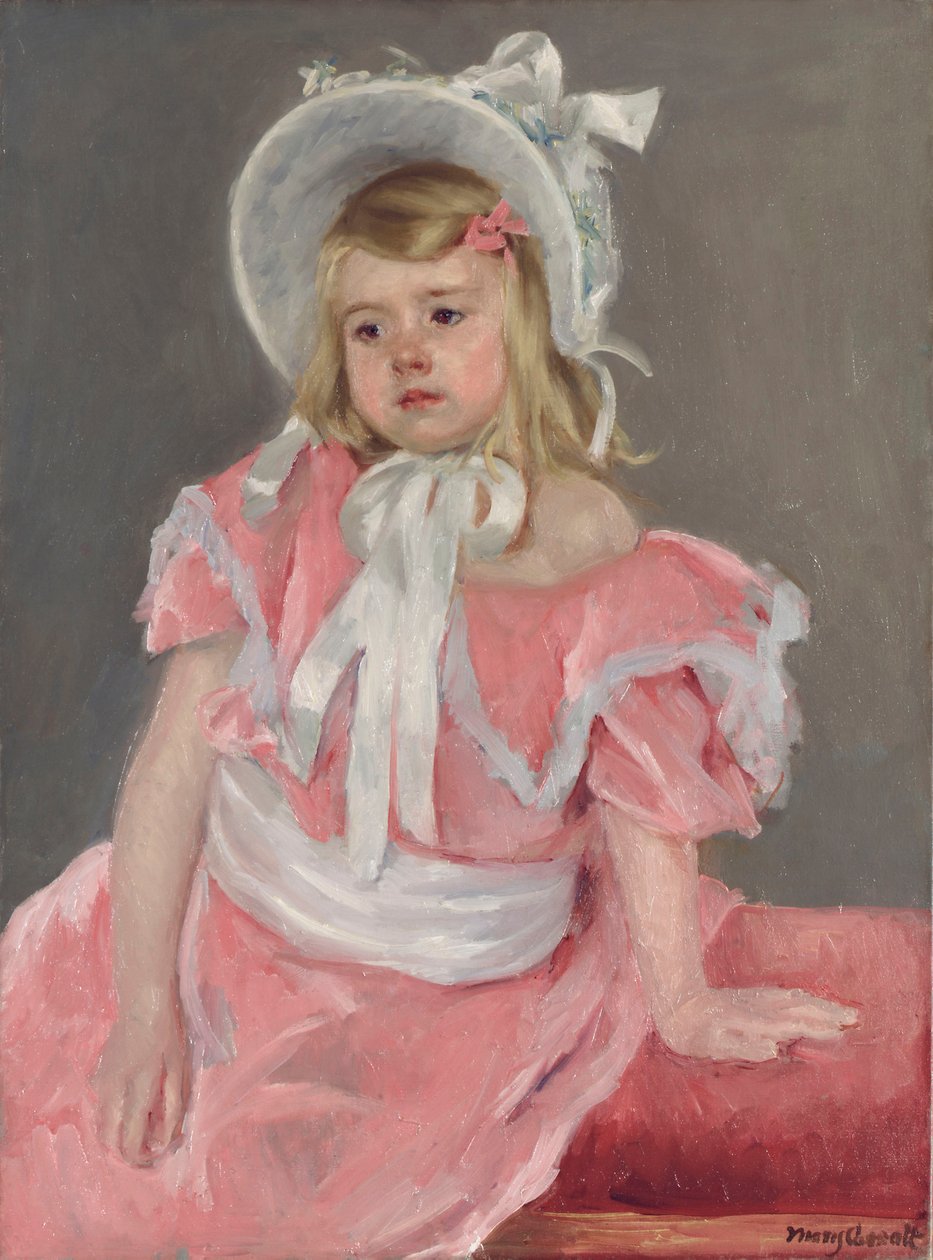 Sara assise, appuyée sur sa main gauche - Mary Cassatt