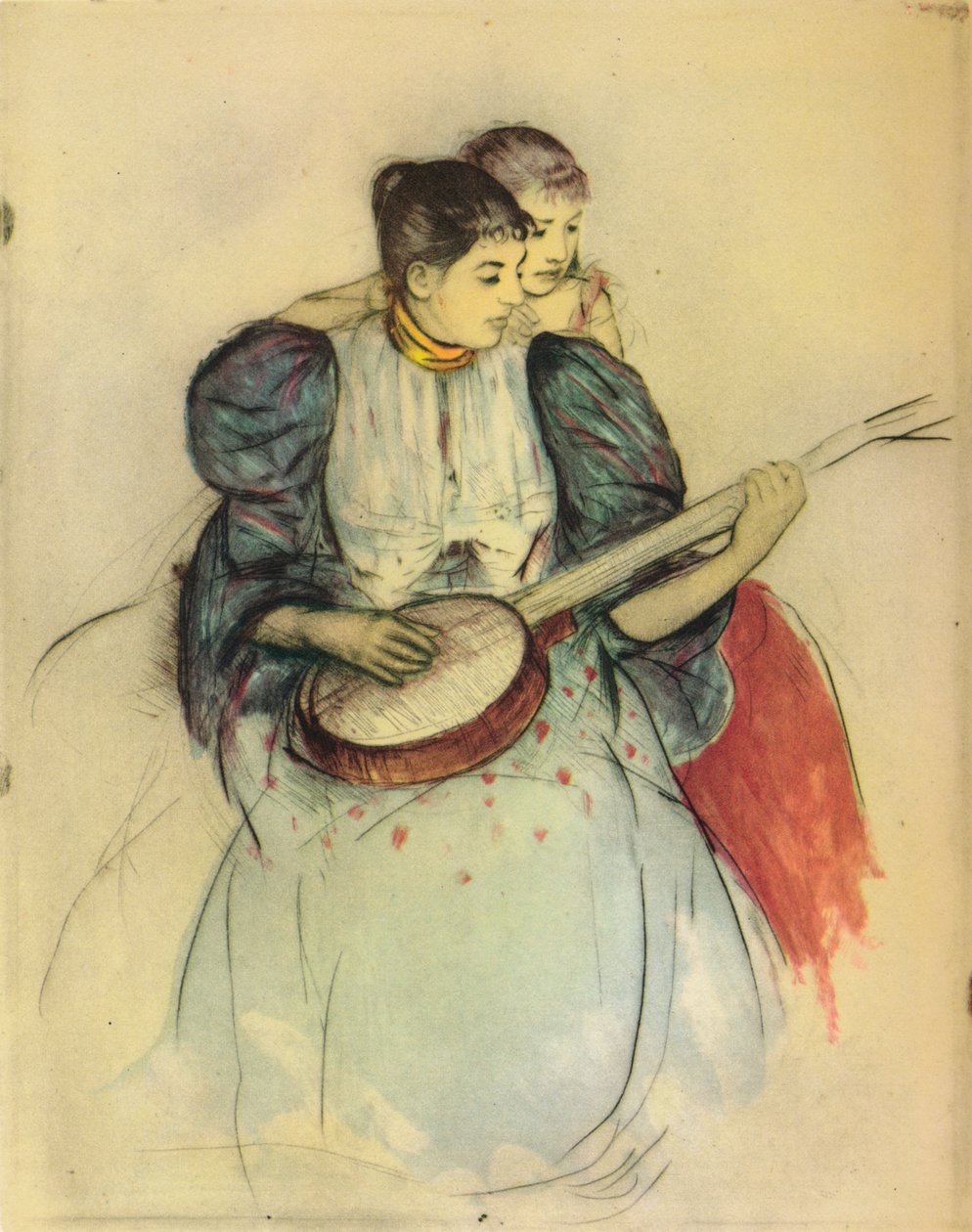 La Leçon de banjo - Mary Cassatt