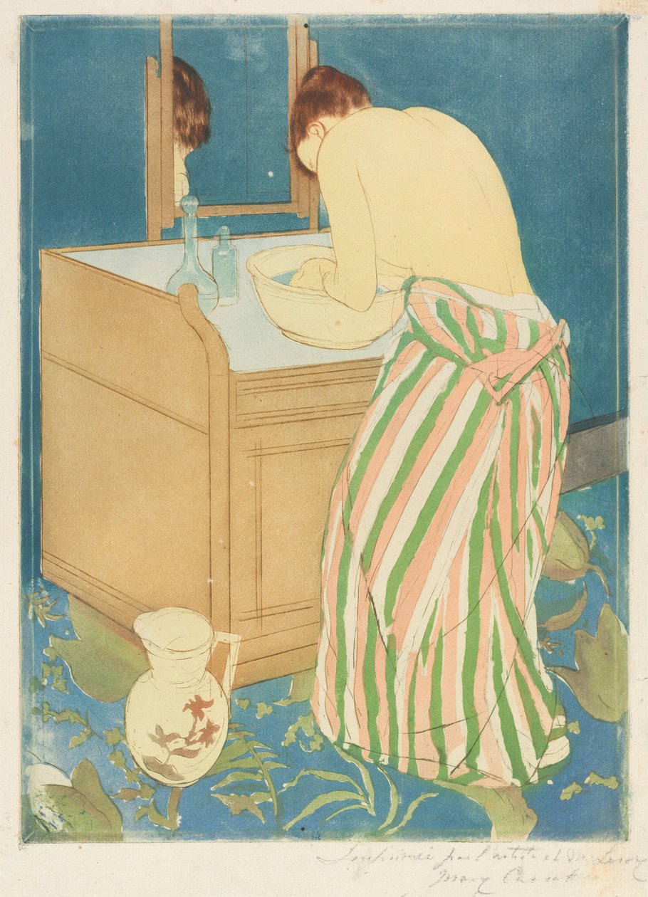 Femme se Baignant - Mary Cassatt