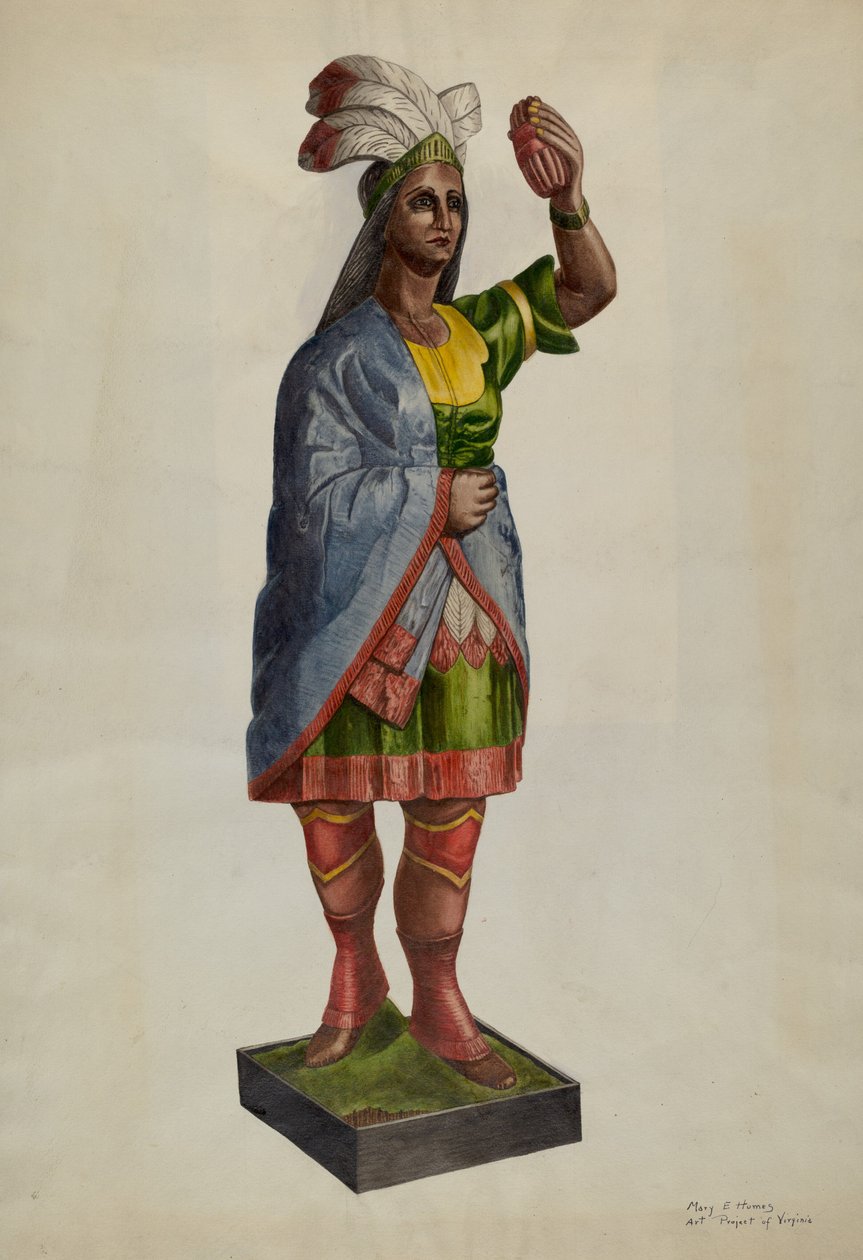 Boutique de cigares Pocahontas, vers 1939 - Mary E Humes