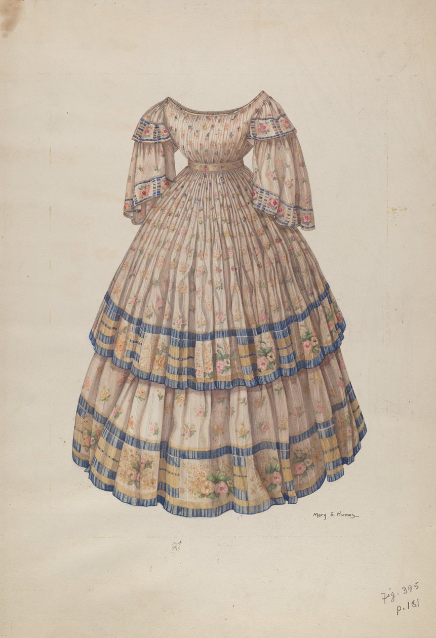 Robe avec jupon cerceau, 1935-1942 - Mary E Humes
