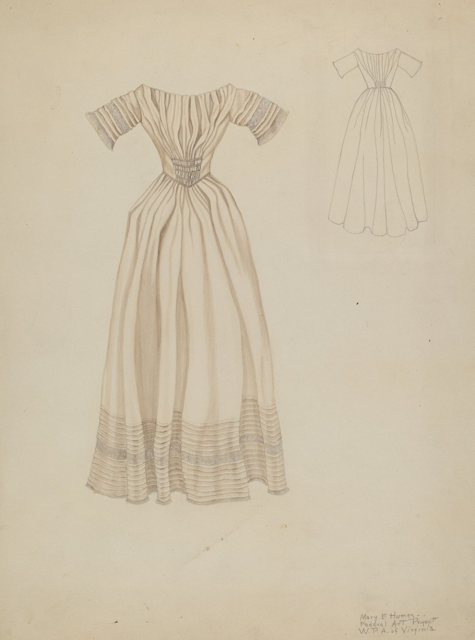 Robe de mariée, vers 1937 - Mary E Humes
