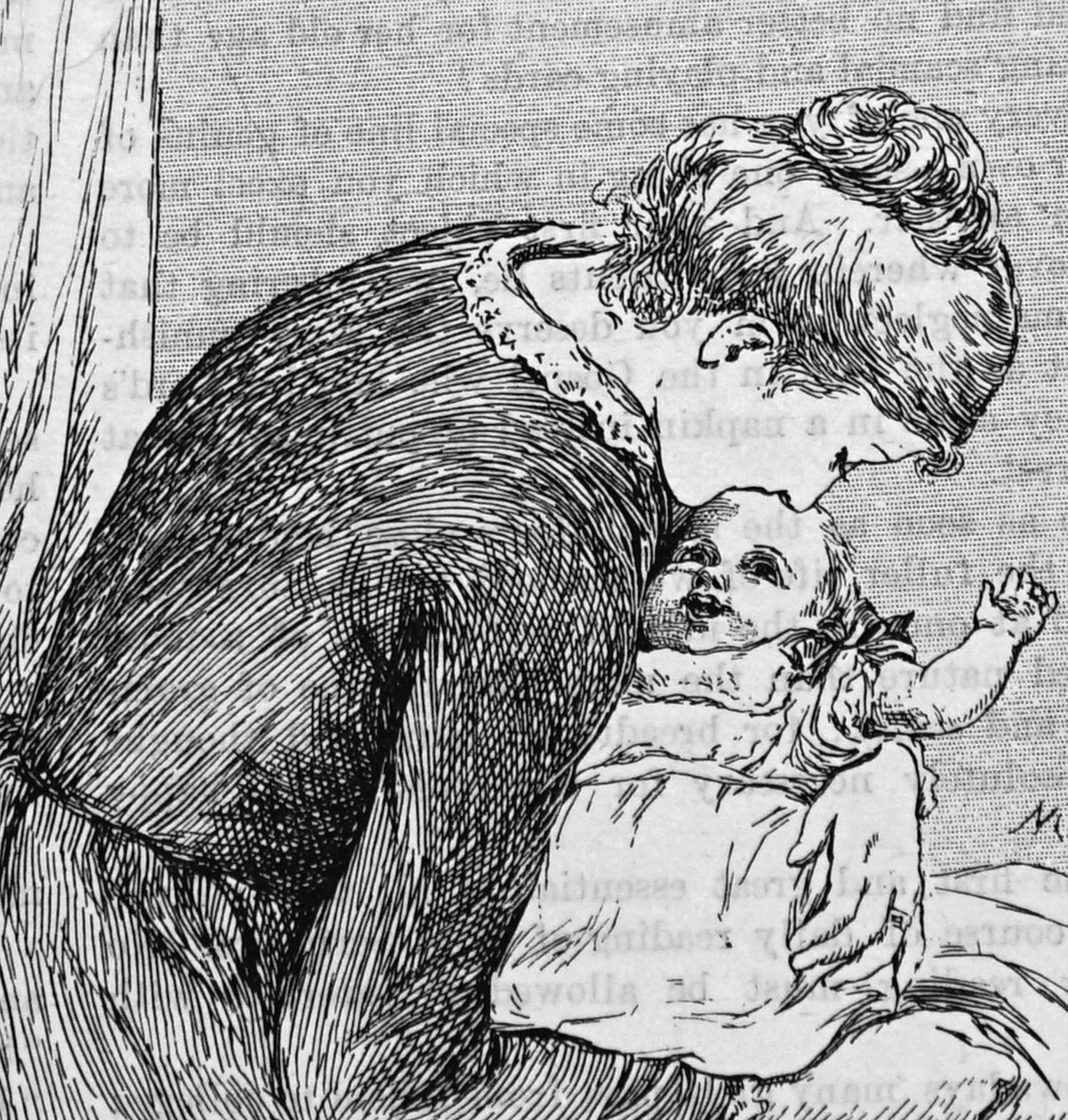 Une mère câlinant son enfant - Mary Ellen Edwards