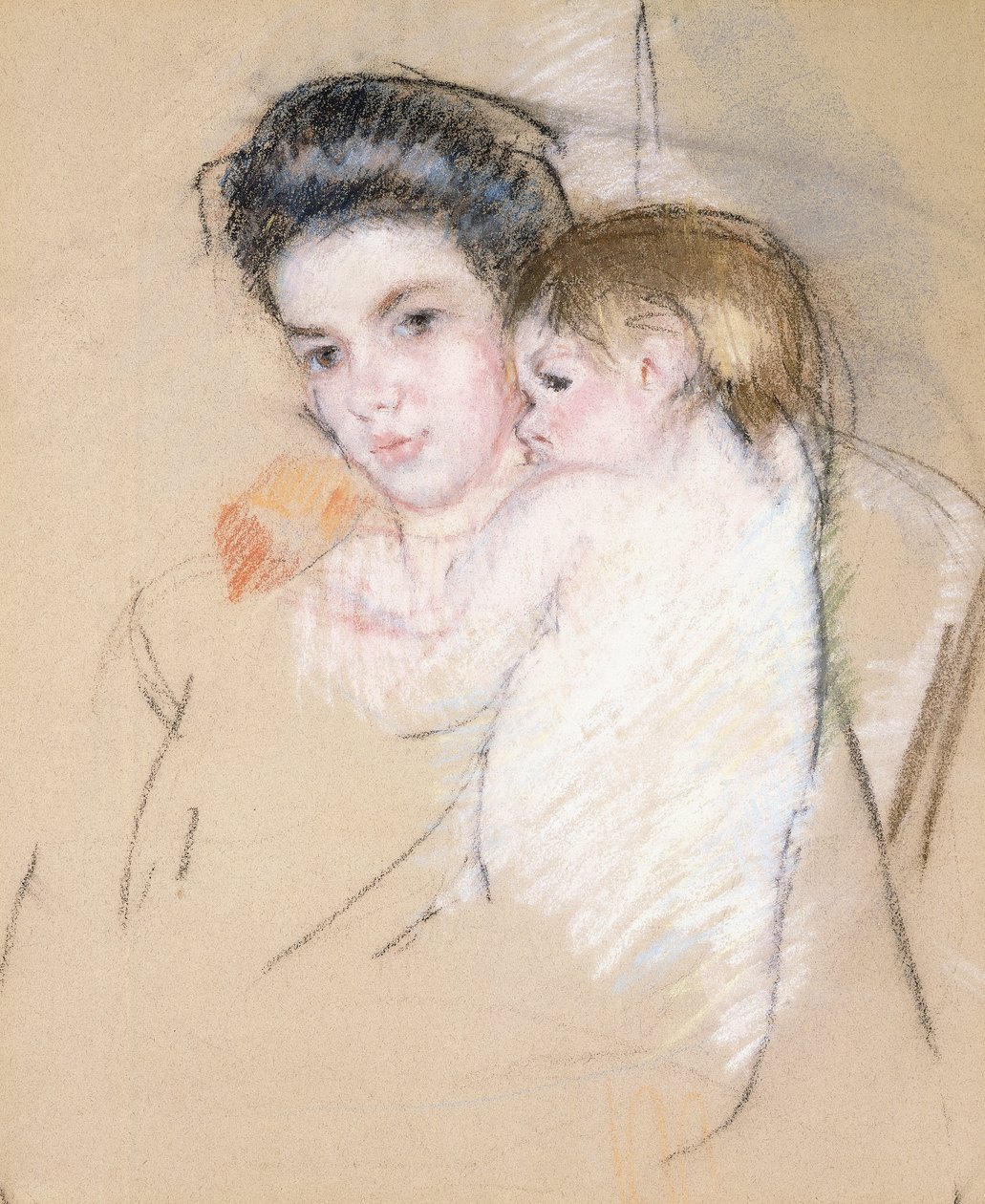 Mère et enfant nu - Mary Cassatt