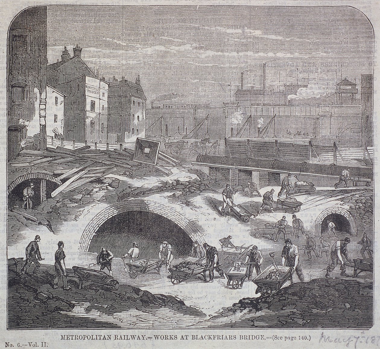 Pont de Blackfriars, Londres, 1863 - Mason Jackson