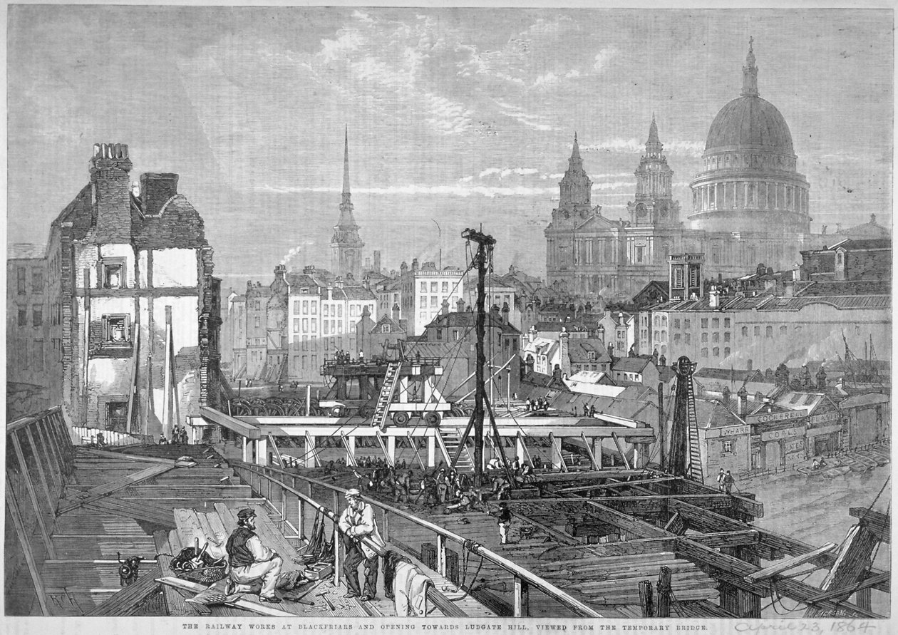 Pont de Blackfriars, Londres, 1864 - Mason Jackson