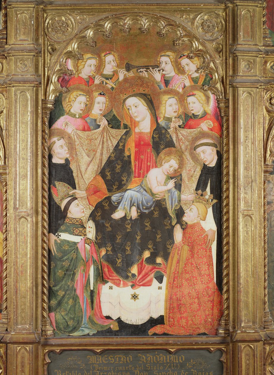 Retable montrant la Vierge et l