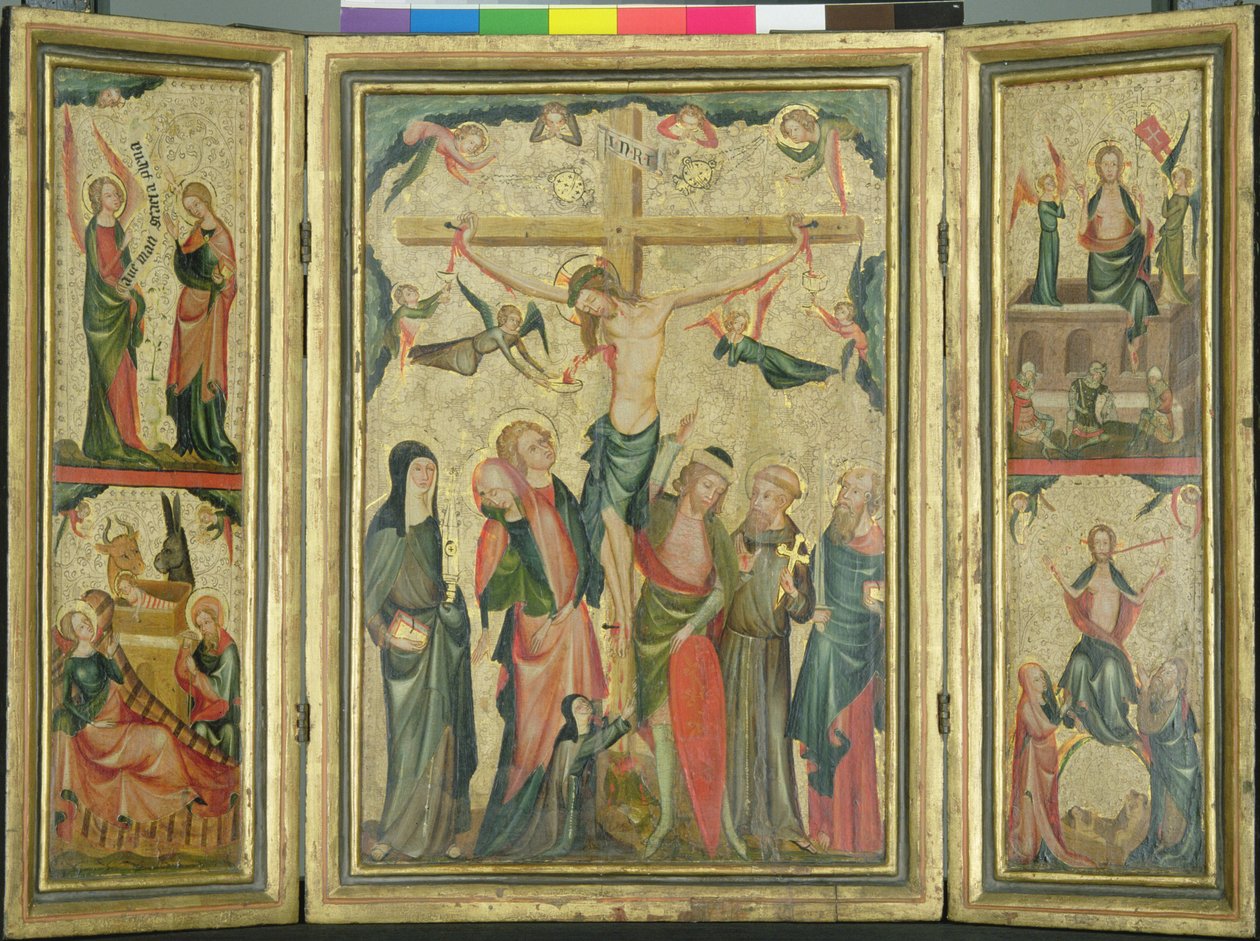 Triptyque représentant la Crucifixion du Christ, vers 1350 - Master of Cologne