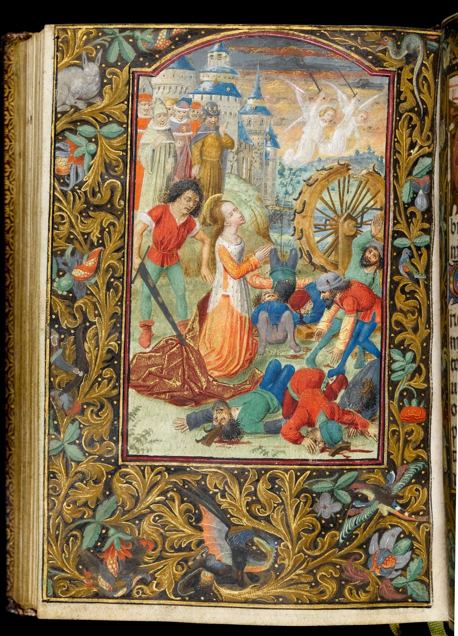 Ms 268 f.140v Martyre de Sainte Catherine, vers 1475 - Master of Fitzwilliam