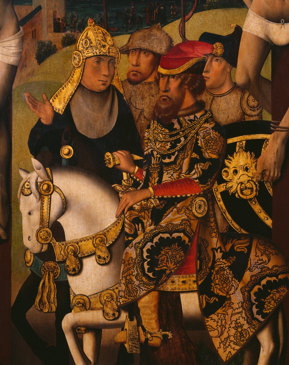 Triptyque de la Passion, Crucifixion, panneau central (détail) - Master of St. Godelieve Legend