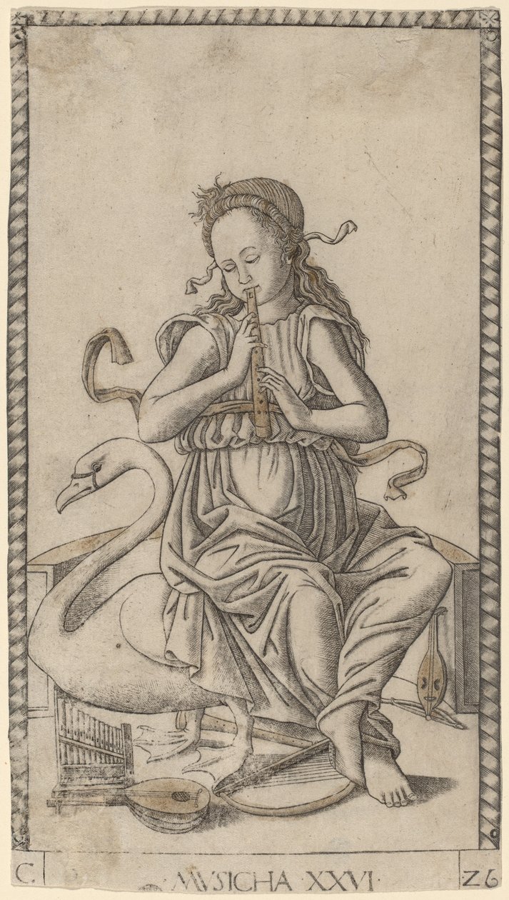 Musicha (Musique) vers 1465 - Master of the E Series Tarocchi