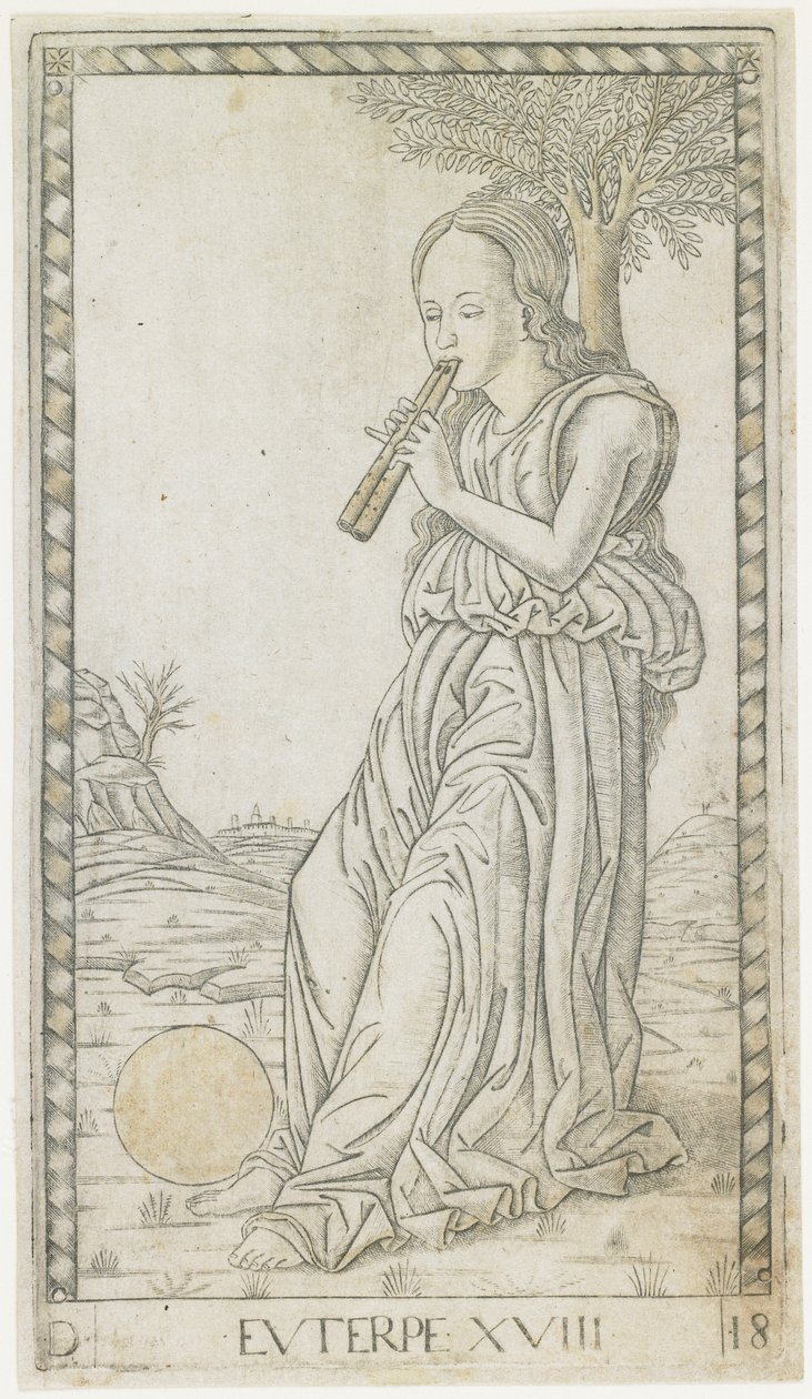 Euterpe, c.1465 - Master of the E Series Tarocchi Master of the E Series Tarocchi