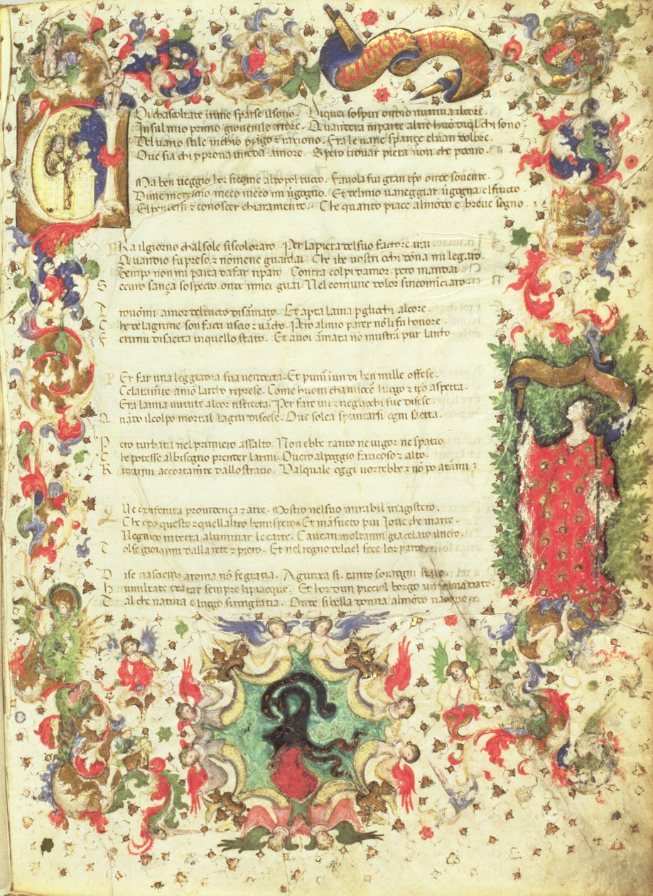 Page illustrée du Triomphe par Pétrarque - Master of the Novella PD