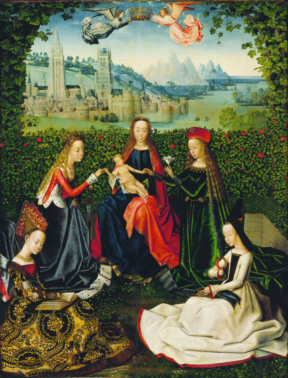 La Vierge du jardin de roses, 1475-80 - Master of the St. Lucy legend Master of the St. Lucy legend