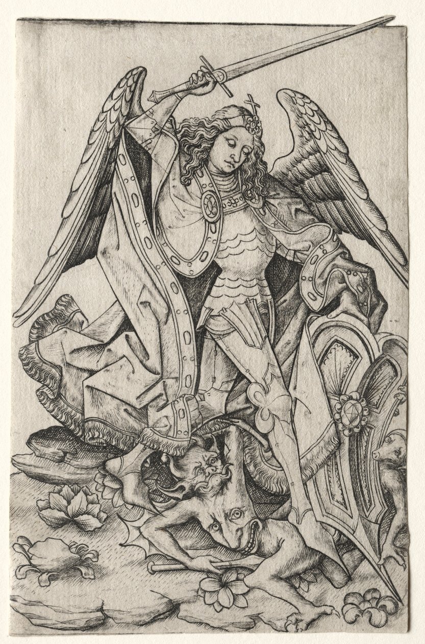 Saint Michel, troisième quart du 15e siècle - Master E. S.