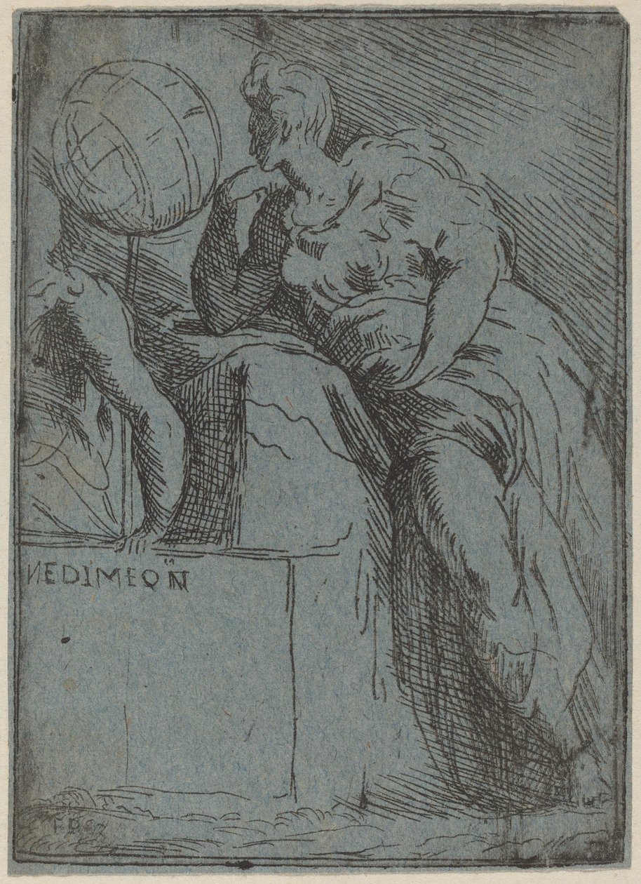 Endymion - Master F.P. after Parmigianino
