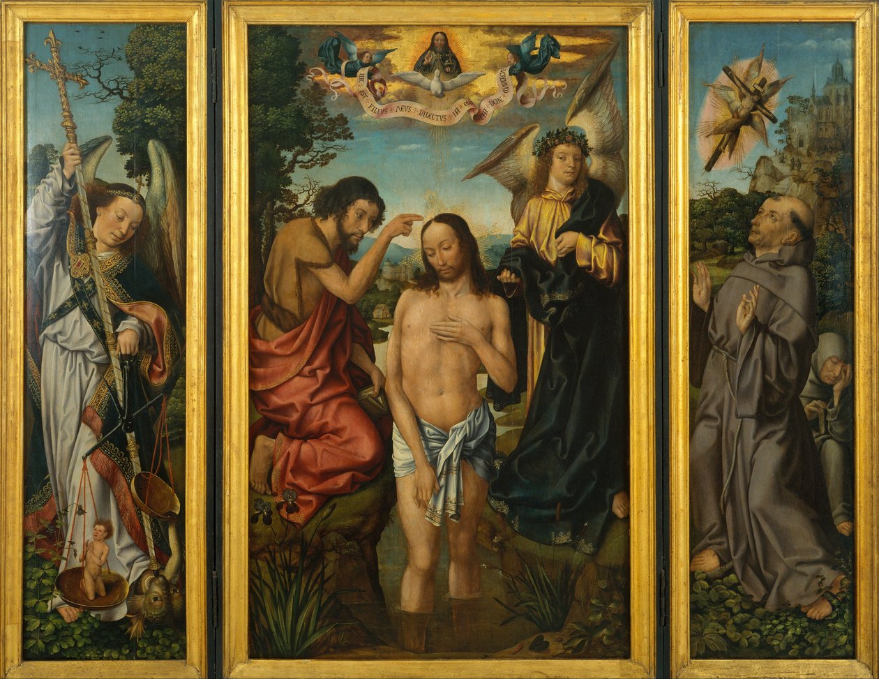 Triptyque du baptême du Christ - Master of Frankfurt