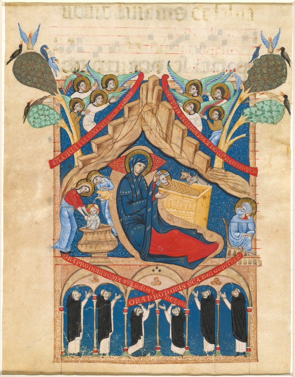 La Nativité avec six moines dominicains - Master of Imola