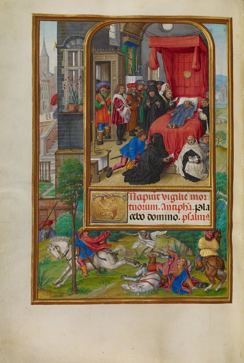 Scène de lit de mort - Master of James IV of Scotland